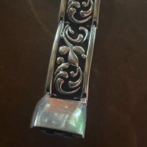 Vintage Silpada Sterling Silver Floral Scroll Filagree bracelet